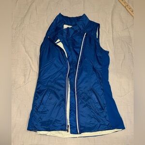 Lululemon What The Fluff Reversible Down‎ Vest. Royal Blue/Cream. Size 4